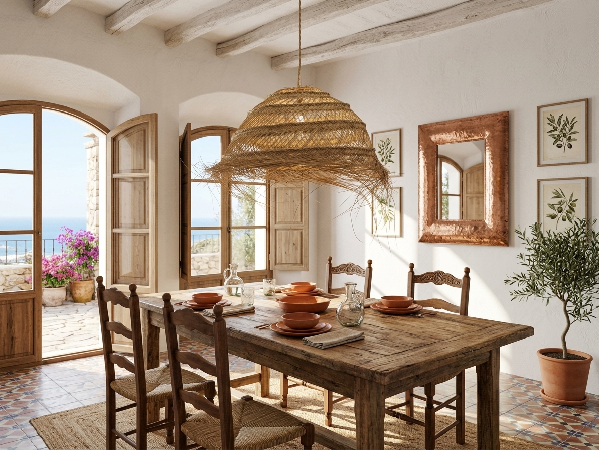 Lámpara de esparato Chefchaouen Lámpara de Techo Artesanal de Esparto y Fibra Natural – Pantalla Colgante Estilo Mediterráneo, Rústico y Boho Chic para Salón, Comedor o Terraza (Hecha a Mano)